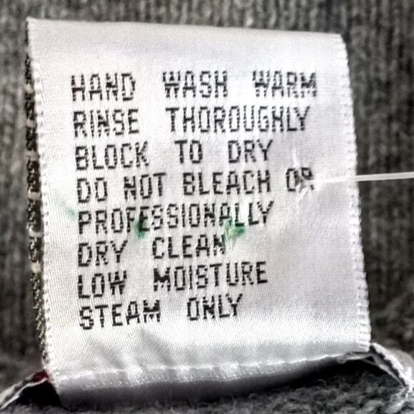 Vintage Field Manor Grey Embroidered Lambswool Cardigan - Picture 7 of 7